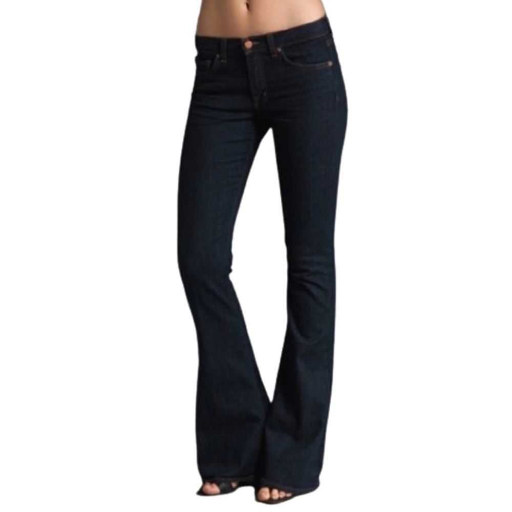 J BRAND Babe Dark Wash Flare Jeans Denim in Starless Womens Size 27